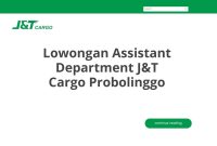 Lowongan Assistant Department J&T Cargo Probolinggo