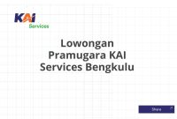 Lowongan Pramugara KAI Services Bengkulu