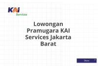 Lowongan Pramugara KAI Services Jakarta Barat