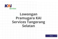 Lowongan Pramugara KAI Services Tangerang Selatan