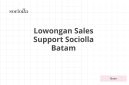 Lowongan Sales Support Sociolla Batam