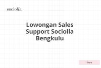 Lowongan Sales Support Sociolla Bengkulu