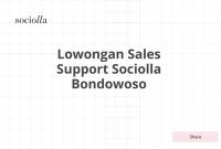 Lowongan Sales Support Sociolla Bondowoso