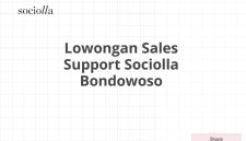 Lowongan Sales Support Sociolla Bondowoso