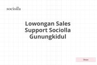 Lowongan Sales Support Sociolla Gunungkidul