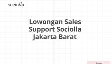 Lowongan Sales Support Sociolla Jakarta Barat