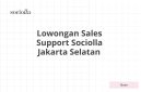 Lowongan Sales Support Sociolla Jakarta Selatan