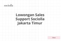 Lowongan Sales Support Sociolla Jakarta Timur