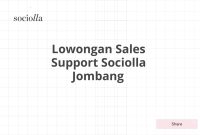 Lowongan Sales Support Sociolla Jombang