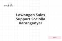 Lowongan Sales Support Sociolla Karanganyar