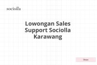 Lowongan Sales Support Sociolla Karawang