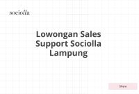 Lowongan Sales Support Sociolla Lampung