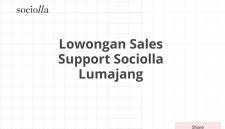 Lowongan Sales Support Sociolla Lumajang