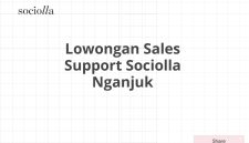 Lowongan Sales Support Sociolla Nganjuk