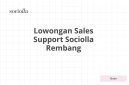 Lowongan Sales Support Sociolla Rembang