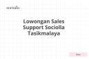 Lowongan Sales Support Sociolla Tasikmalaya