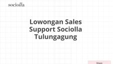 Lowongan Sales Support Sociolla Tulungagung