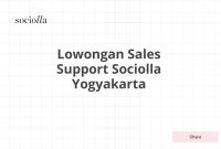 Lowongan Sales Support Sociolla Yogyakarta