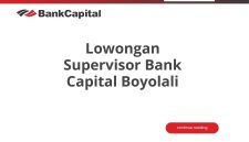 Lowongan Supervisor Bank Capital Boyolali