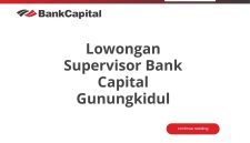 Lowongan Supervisor Bank Capital Gunungkidul