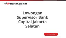 Lowongan Supervisor Bank Capital Jakarta Selatan