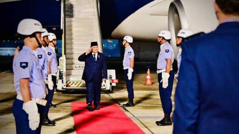 Momen Presiden Prabowo Subianto tiba di Brazil (Dok. Ist) 