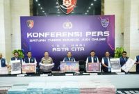 Konferensi pers Satuan tugas khusus judi online (Dok. Ist)