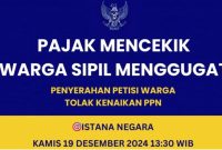 Petisi tolak kenaikan PPN 12 % (Dok. Ist)