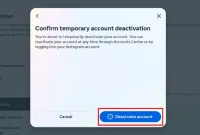 Cara Deactivate Instagram