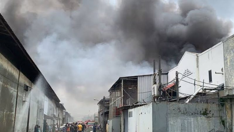 Gudang mainan terbakar ( Dok. Ist)