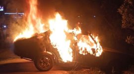 Mobil Toyota Corolla Terbakar di Blitar (Dok. Ist)