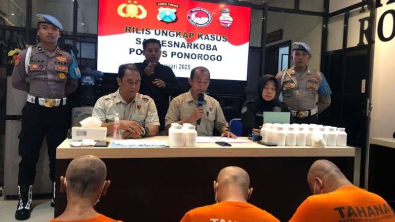 Rilis ungkap kasus narkoba di Polres Ponorogo (Dok. Ist)